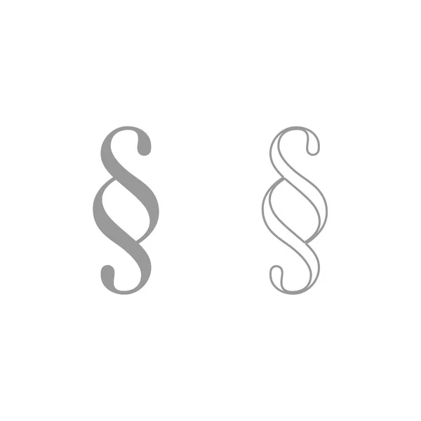 Icono de símbolo de párrafo. Conjunto gris  . — Vector de stock