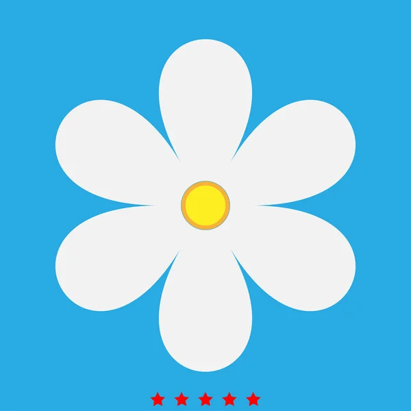 Blomma-ikonen. Annan färg . — Stock vektor