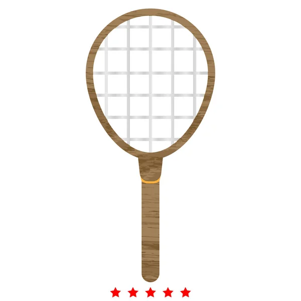 Icono de raqueta de tenis. Color diferente  . — Archivo Imágenes Vectoriales