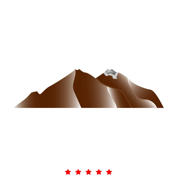Mountain icon . Different color . — Stock Vector