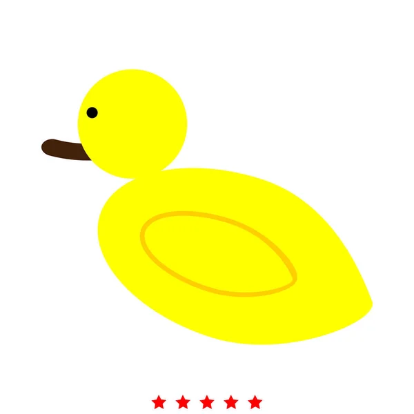 Icono del pato. Color diferente  . — Archivo Imágenes Vectoriales