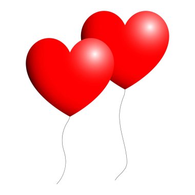 Ballon kalp Valentine gün boyunca kırmızı renk