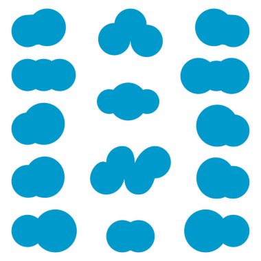 Bulutlar differeny şekiller basit tarzı