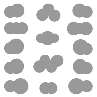 Bulutlar differeny şekiller basit tarzı