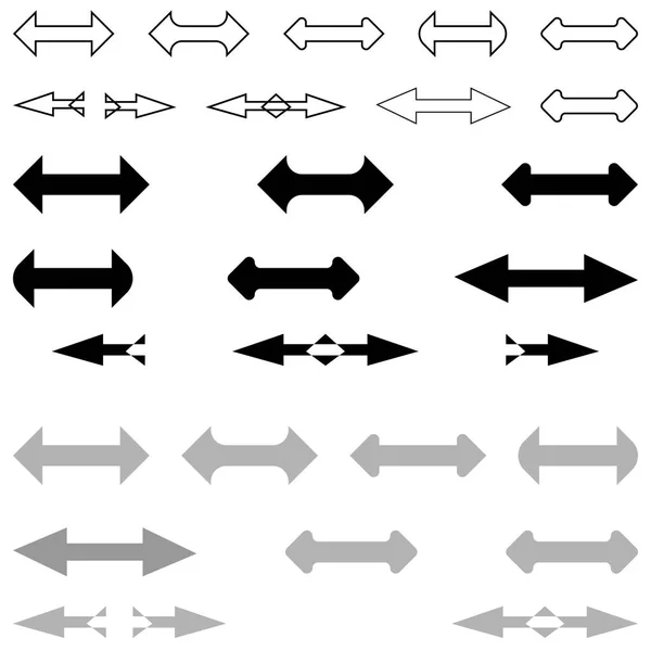 Double flèches noir et gris — Image vectorielle