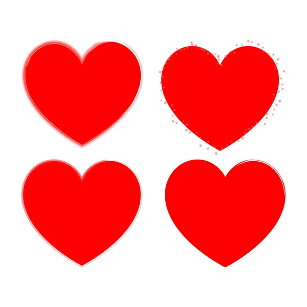 Сердечный набор на День Святого Валентина — стоковый вектор