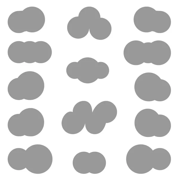 Felhők differeny formák egyszerű stílus — Stock Vector
