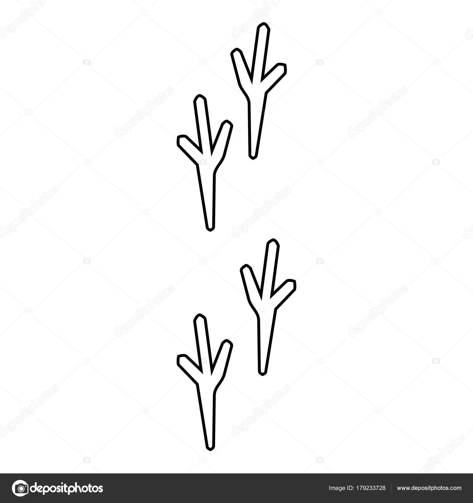 最高のイラスト画像 ラブリー鳥 足跡 イラスト