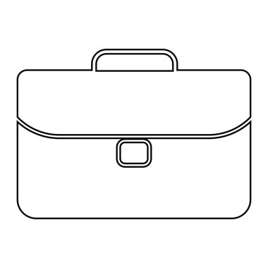 Evrak Çantası'nı simgesi. Siyah renk .