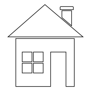 House simge. Siyah renk .