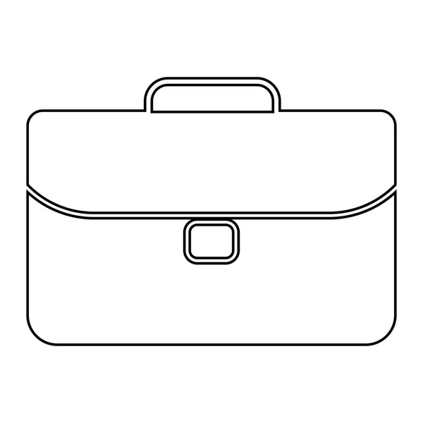 Briefcase icon . Black color . — Stock Vector