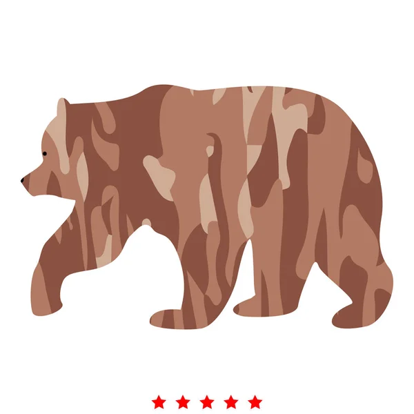 Icono del oso Ilustración color relleno estilo — Archivo Imágenes Vectoriales