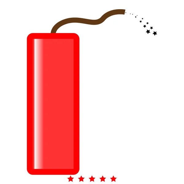Dynamite pictogram de stijl van de opvulling van de kleur van de illustratie — Stockvector