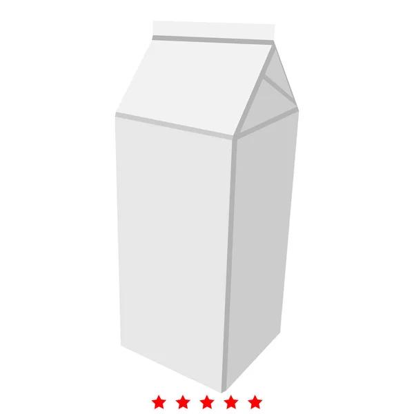 Pacote para ícone de leite Estilo de preenchimento de cores de ilustração — Vetor de Stock