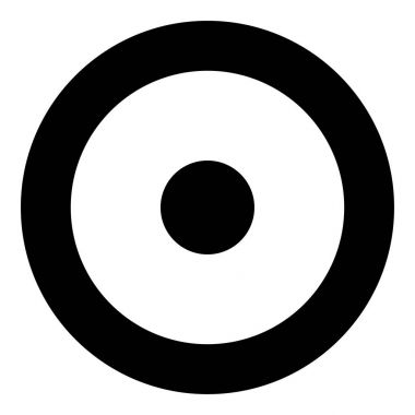 Sembol güneş simgesi siyah renk illüstrasyon düz stil basit resim