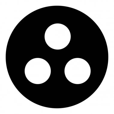 Sembol sağır-dilsiz veya çalışma grubu simgesi siyah renkli düz stil basit görüntü illüstrasyon