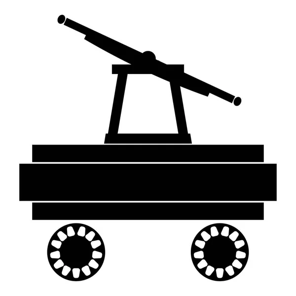 Handcar icon black color illustration flat style simple image — Stock Vector