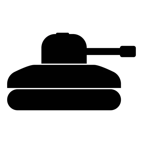 坦克图标黑色插图平面样式简单图像 — 图库矢量图片