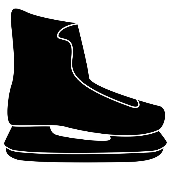 Skate pictogram zwarte kleur vlakke stijl eenvoudige illustratie — Stockvector