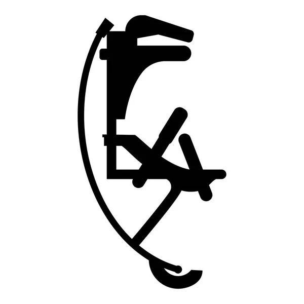 Skyrunner puente para salto de altura botas icono color negro ilustración plano estilo simple imagen — Vector de stock
