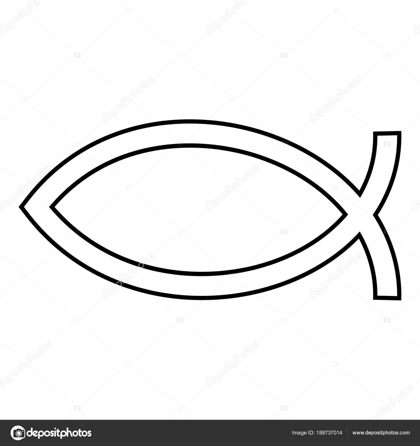 Symbol Fisch schwarze Farbe Abbildung flachen Stil einfach Symbolbild