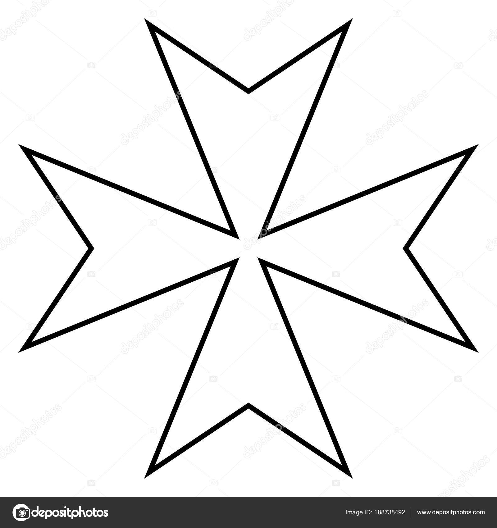 Maltese Cross Vector Art