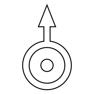 Uranüs simge siyah renkli düz stil basit görüntü illüstrasyon simge