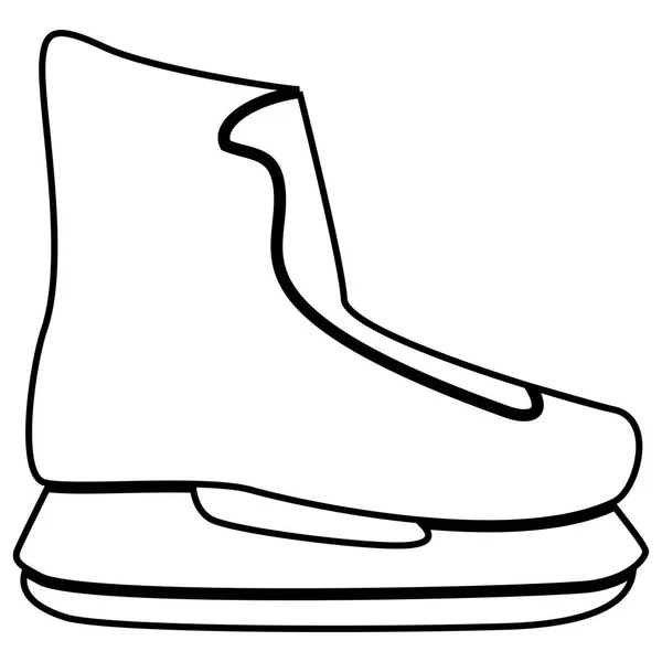 Skate pictogram zwarte kleur vlakke stijl eenvoudige illustratie — Stockvector