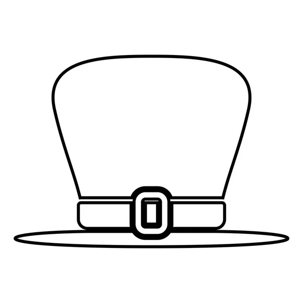 Шляпа лепрекона иконка черный цвет иллюстрация плоский стиль простое изображение — стоковый вектор