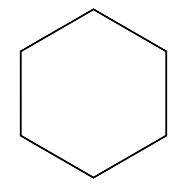 Altıgen simgesi siyah renkli düz stil basit görüntü illüstrasyon