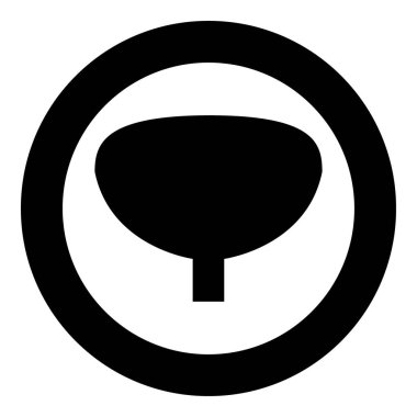 Mesane simge daire veya yuvarlak renk siyah