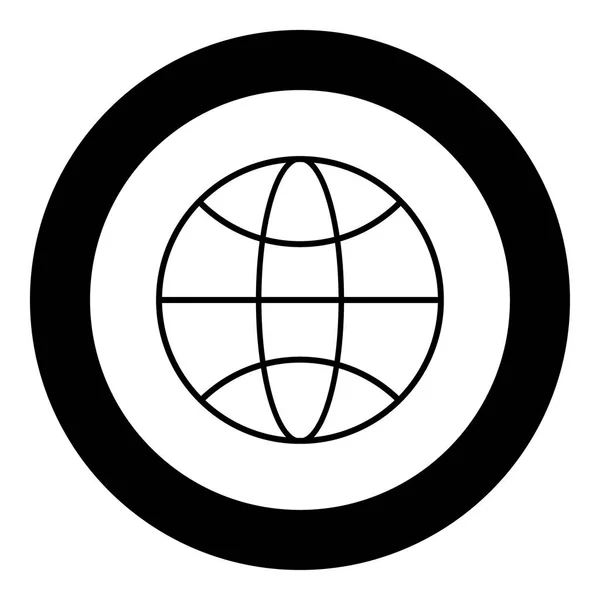 Weiß das schwarze Farbsymbol im Kreis oder rund — Stockvektor