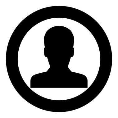Avatar simge siyah renkli daire içinde