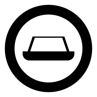 Halı simge siyah renkli daire içinde