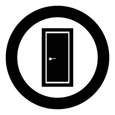 Kapı simge siyah renkli daire içinde