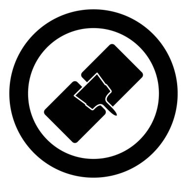 Alçıpan onarım simge siyah renkli daire içinde