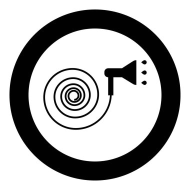 Su jetleri irrigates simge siyah renkli daire içinde