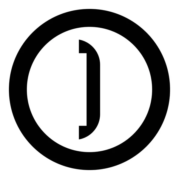 Accessoires pour icône de porte couleur noire en cercle — Image vectorielle