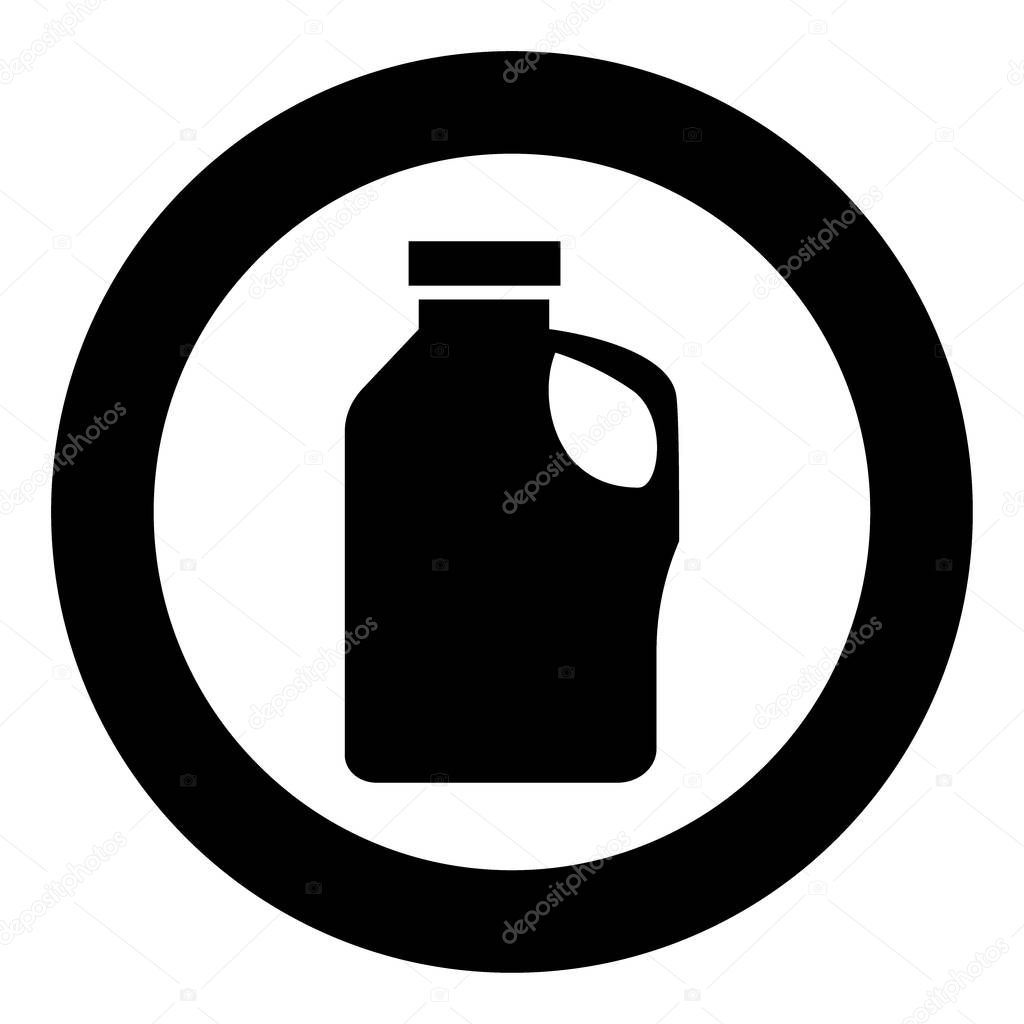 Household chemicals  icon black color in circle