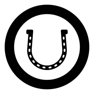 At nalı simge siyah renkli daire içinde