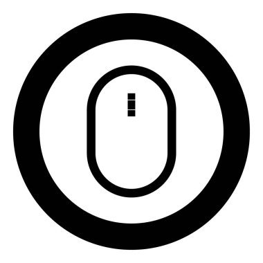 Optik fare simgesi siyah renkte daire veya yuvarlak