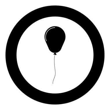 Daire veya yuvarlak balon simge siyah rengi