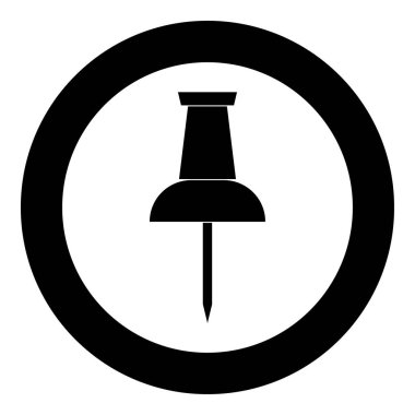 PIN simge siyah renkli daire içinde bas veya yuvarlak