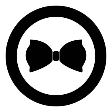 Kelebek simge siyah renk daire yay veya yuvarlak