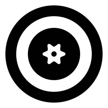 Daire veya yuvarlak Berry simge siyah rengi