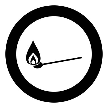 Daire içinde simge siyah Rengi Uydur yakıcı ya da yuvarlak