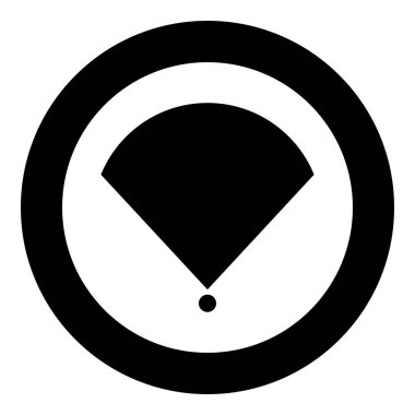 Konum veya radar simge siyah renkli daire içinde