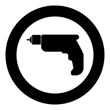 El matkap simge siyah renkli daire içinde