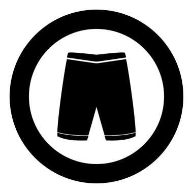 Şort simge siyah renkli daire içinde