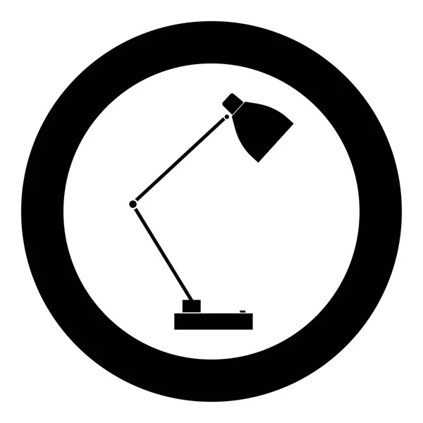 灯图标黑颜色圆圈 — 图库矢量图片